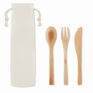 SETBOO - Beige - CASA E VIVERE - Midocean - Home & Living, Kitchen Accesories, Set Posate In Bamboo Mo9786